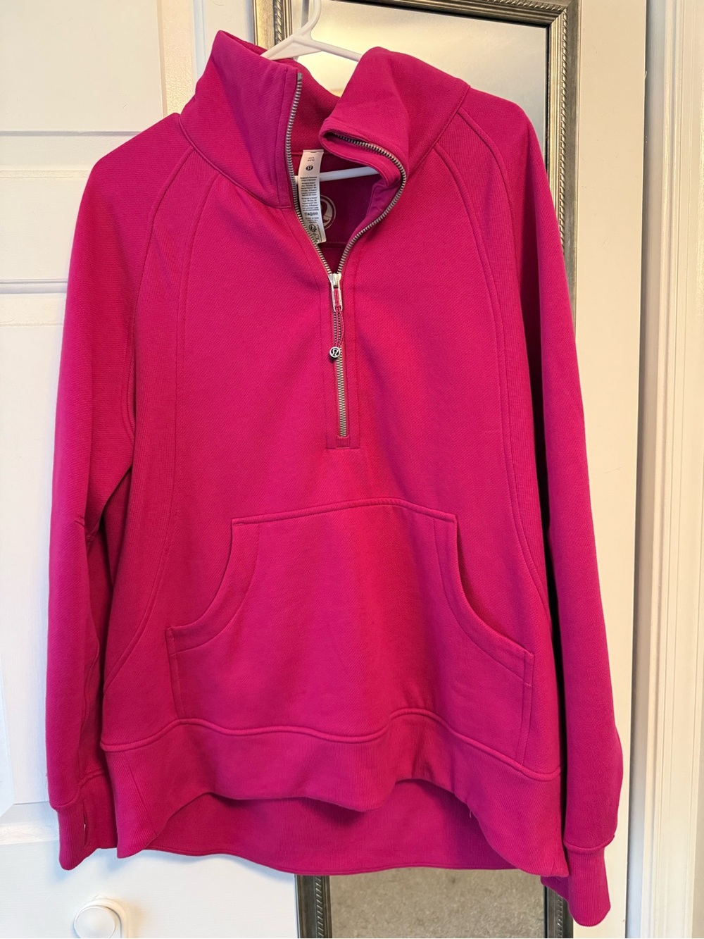 lululemon athletica scuba oversized funnel neck -raspberry color